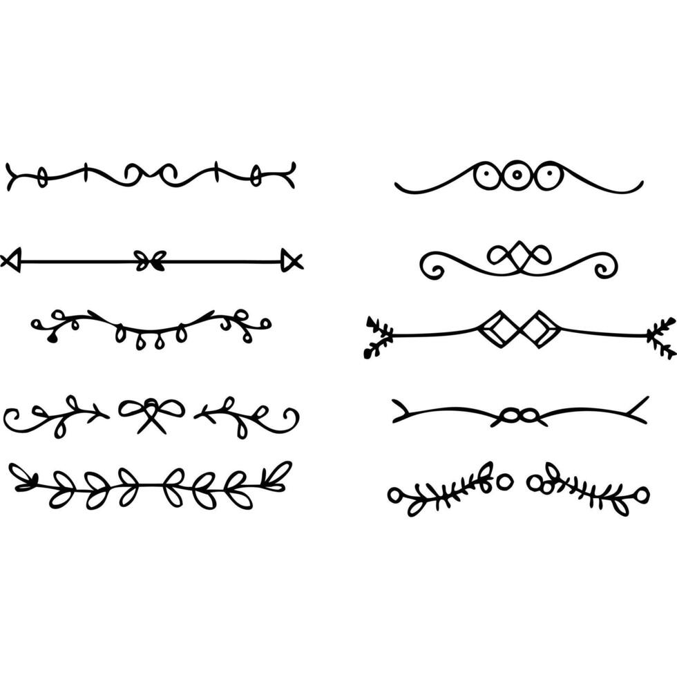 Decorative Dividers with Swirls and Arrows vector