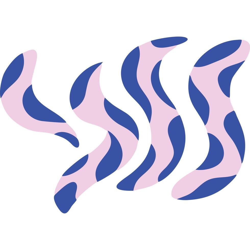 Abstract pink and blue wavy shapes, modern art design element. vector