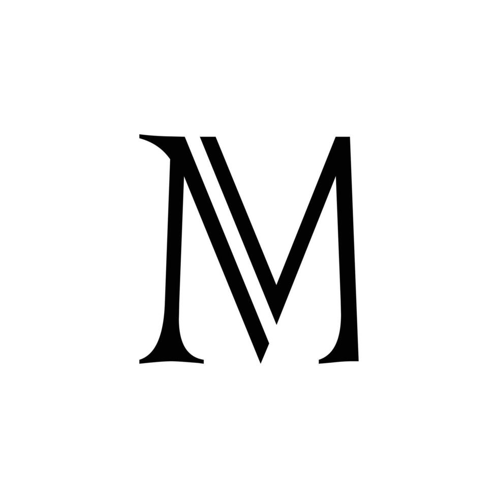 Simple and modern letter M initials logo design Free vector