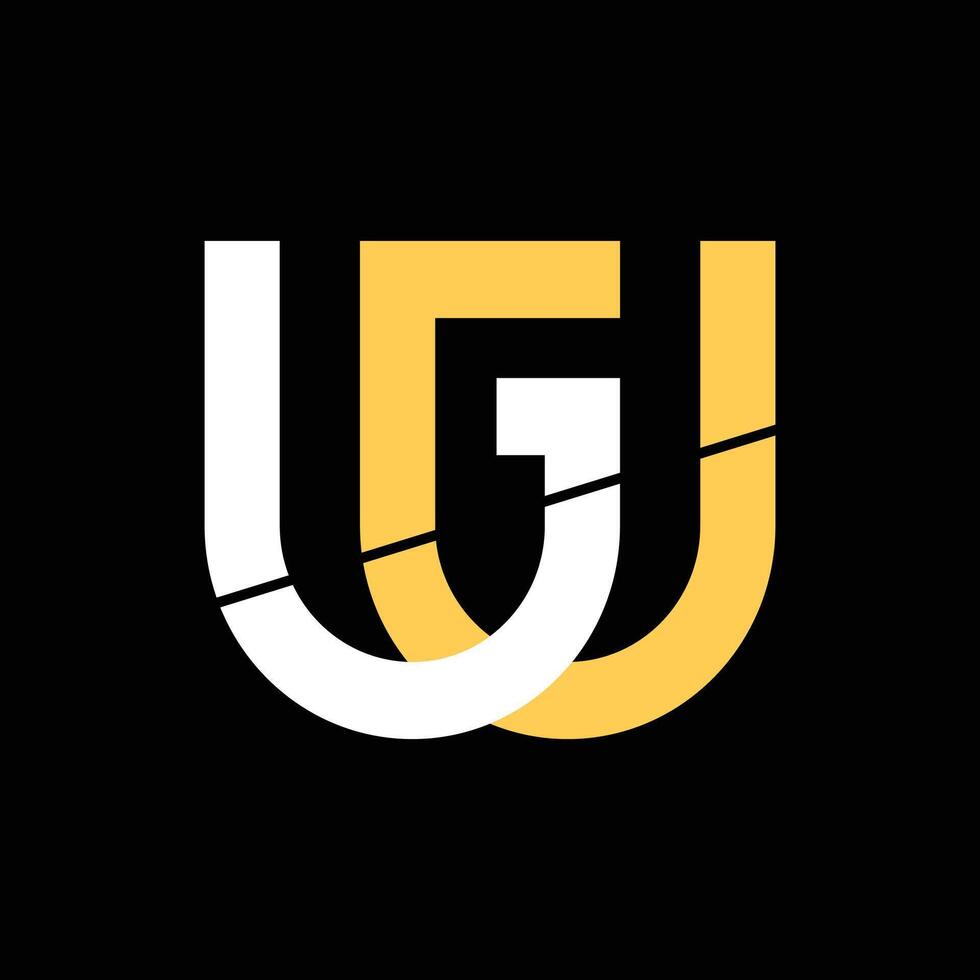 Letter U logo design Creative Initial U logo concepts template vector