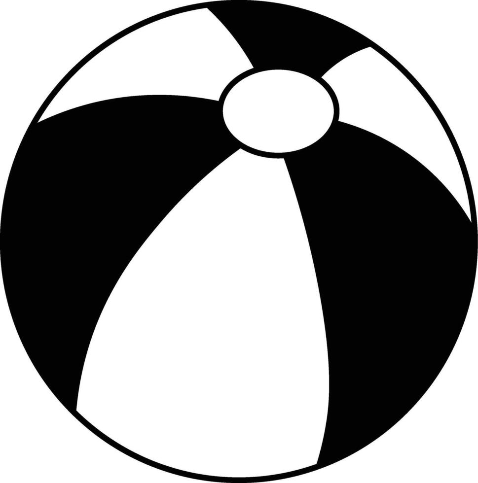 Inflatable beach ball Silhouette, Beach Ball Silhouette, Summer Beach Vectors