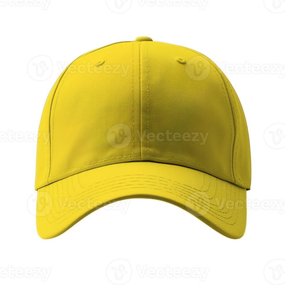 Yellow Baseball Cap Isolated on Transparent Background png