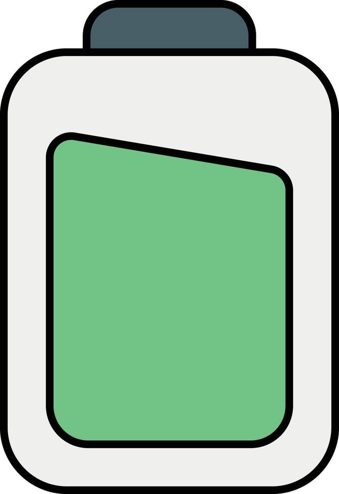 Mobile Battery Color Outline Icons and illustration design vector