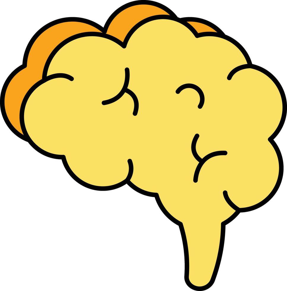 Brain Color Outline Icons and illustration design vector