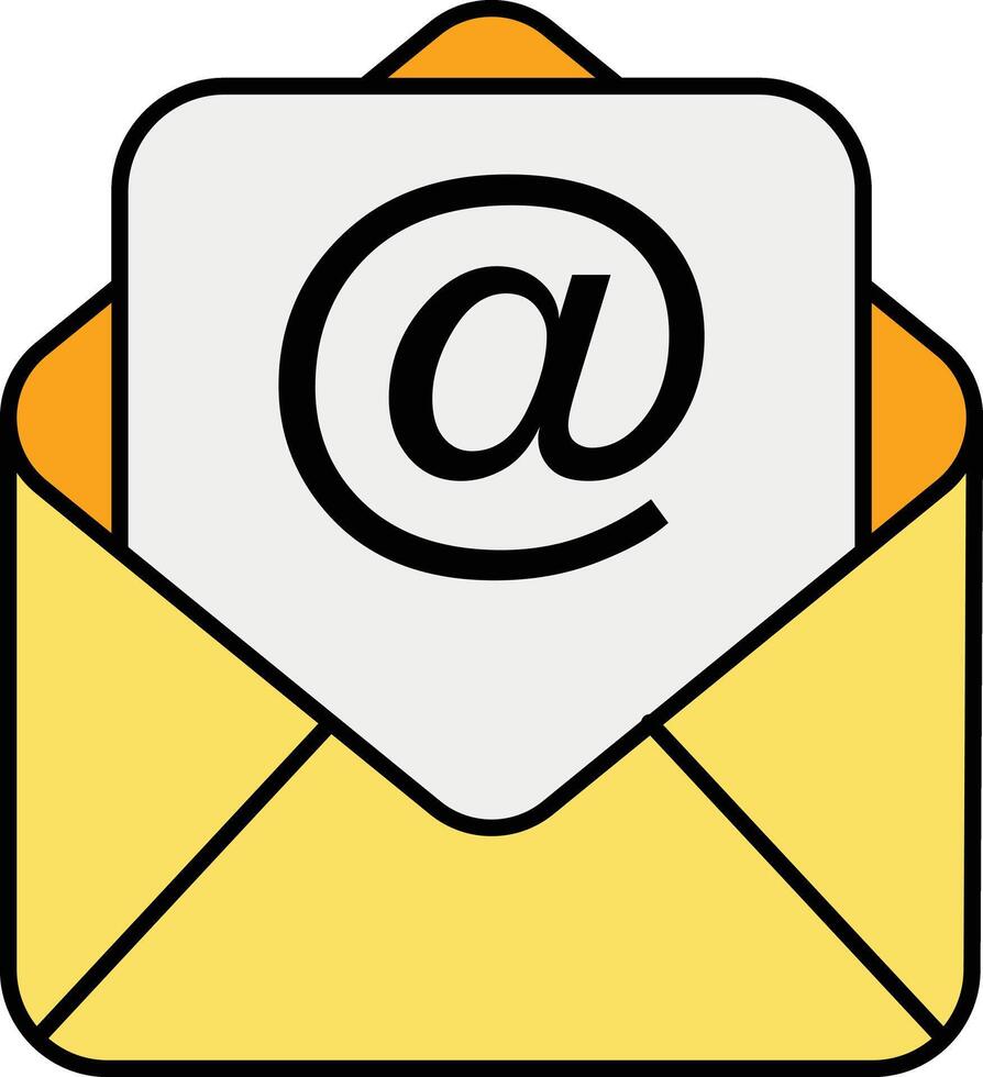 Mail Color Outline Icons and illustration design vector