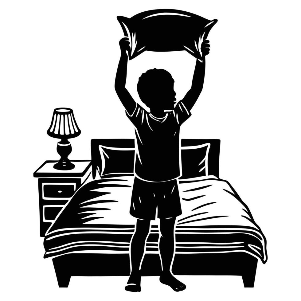Friends in Fun Pillow Clash vector