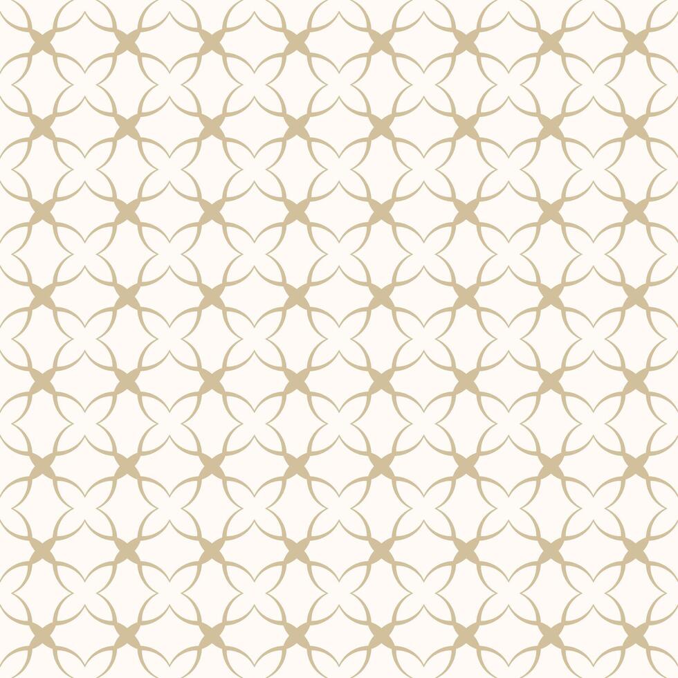 seamless pattern with geometric floral design. Background with stylized golden flower or snowflake for textile, linen, shirts vector