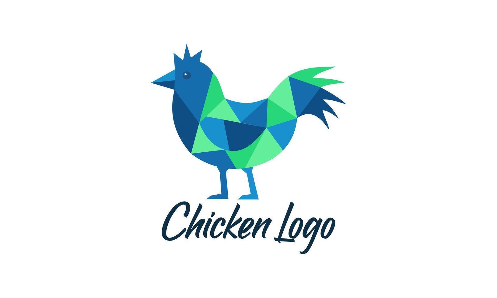Geometric Custom Design Chicken Logo vector