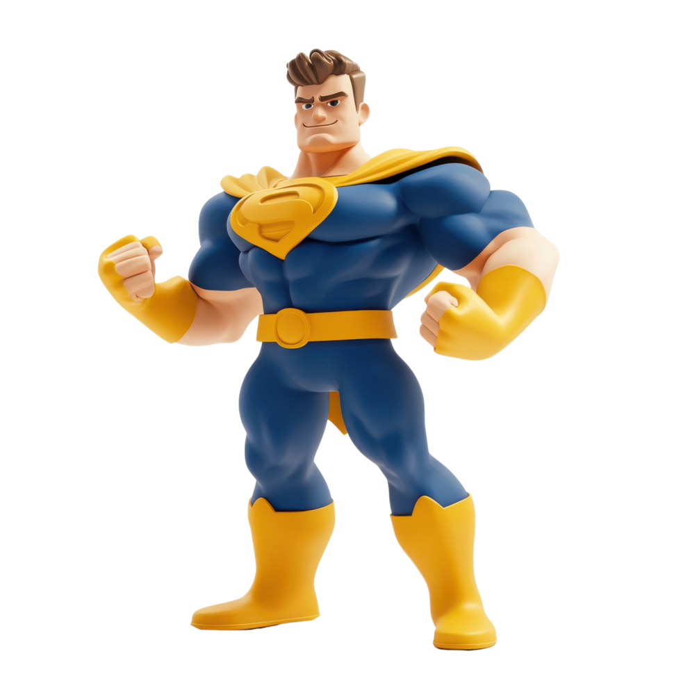 A 3D Toy Soldier Character with a Playful Smile and Large Uniform Rendered in Cartoon Style Isolated on Transparent Background png