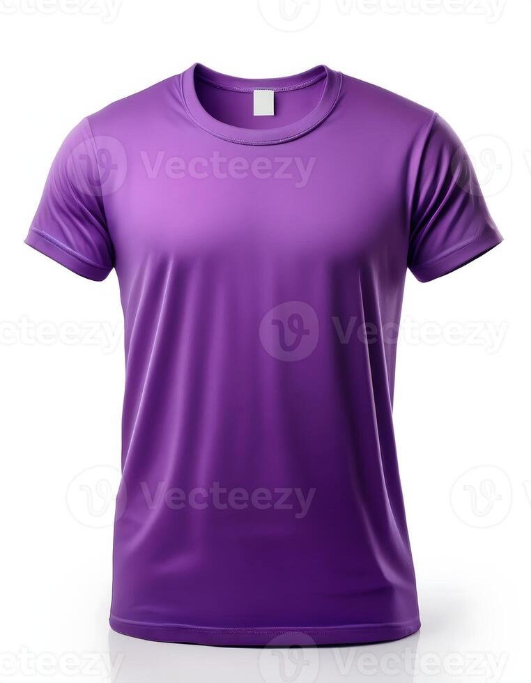 Purple T Shirt Front On White photo
