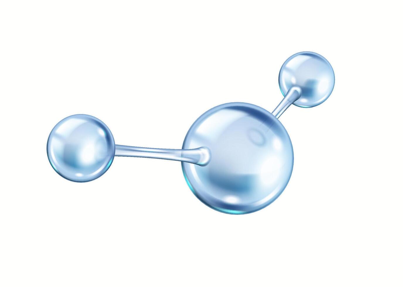Collagen molecular structure realistic illustration. Interconnected atoms forming intricate network 3d object on white background vector