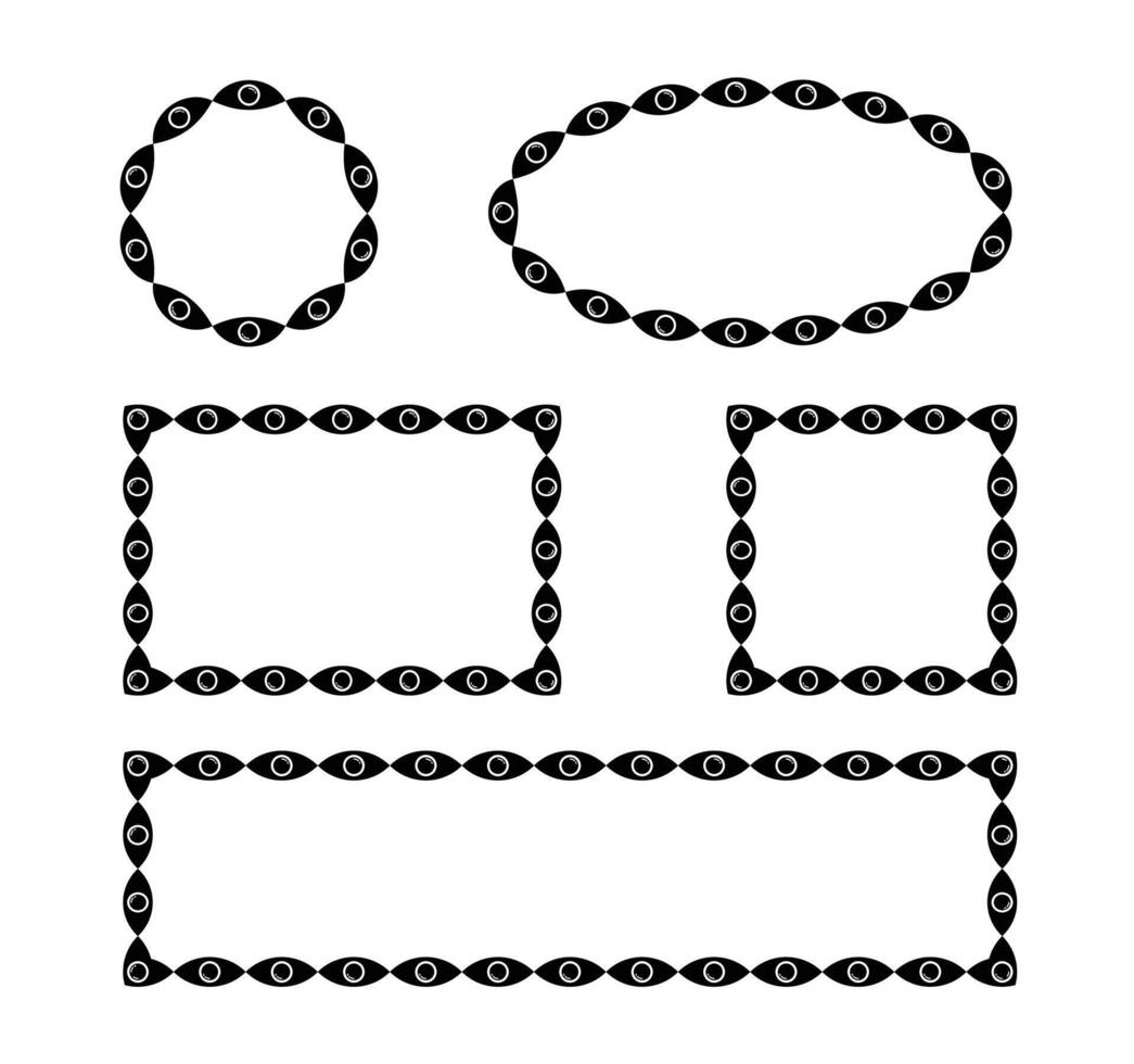 Cartoon frames and borders design elements for decoration vector