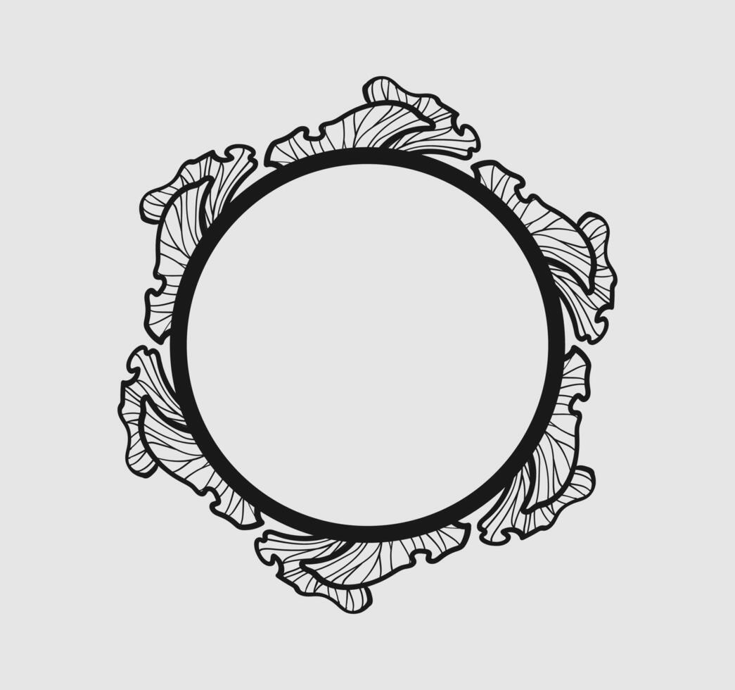 Ornamental hand drawn natural frame design vector