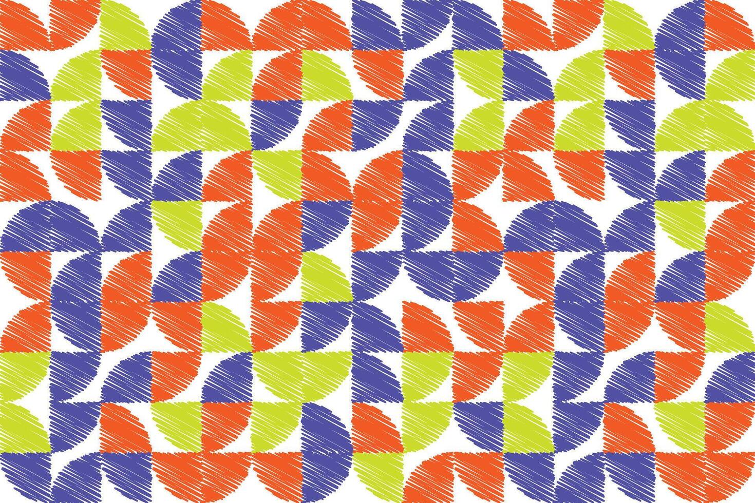 Bauhaus natural geometric shapes, pattern in tiles, decorative design. vector