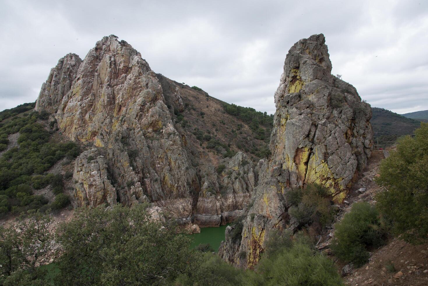 Salto del Gitano and look out for birds. Monfrague National Park, Extremadura, Spain photo