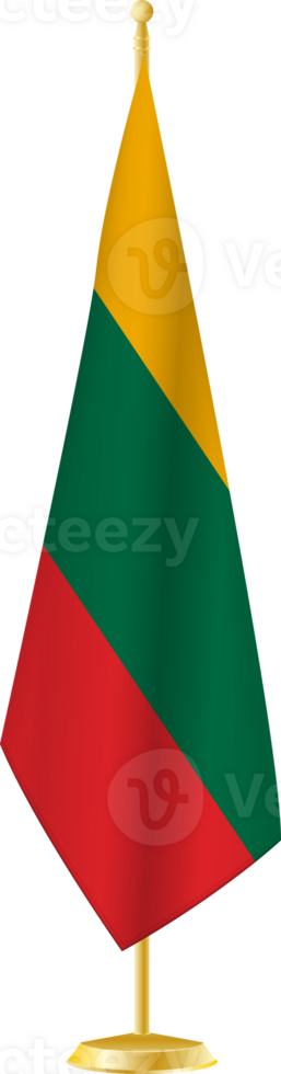 Lithuania flag on a flag stand png
