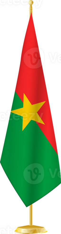 Burkina Faso flag on a flag stand png