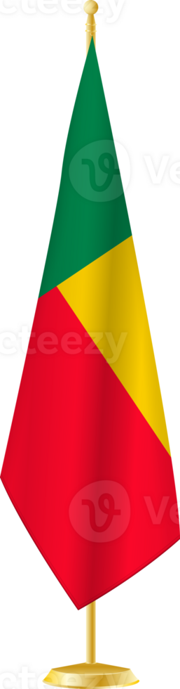 Benin flag on a flag stand png