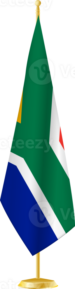 South Africa flag on a flag stand png
