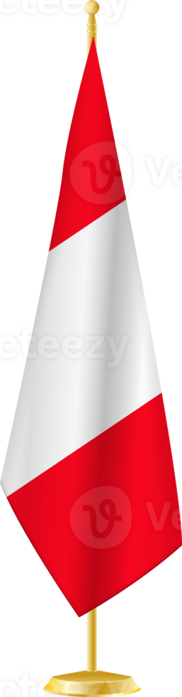 Peru flag on a flag stand png