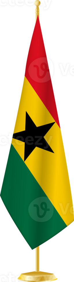 Ghana flag on a flag stand png
