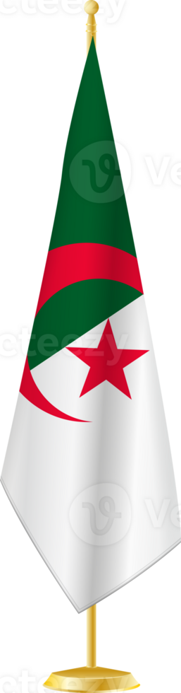 Algeria flag on a flag stand png