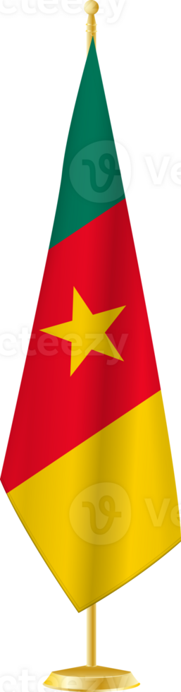 Cameroon flag on a flag stand png