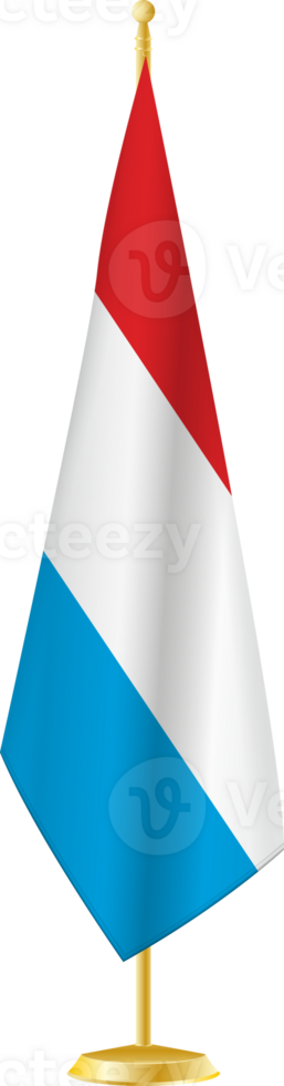 Luxembourg flag on a flag stand png