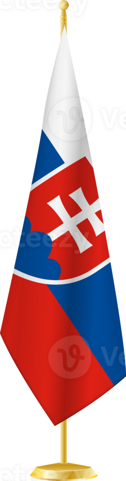 Slovakia flag on a flag stand png