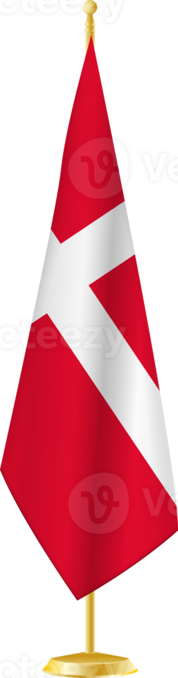 Denmark flag on a flag stand png
