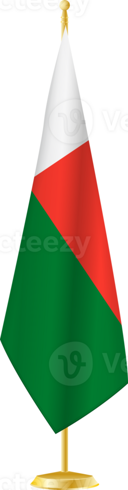 Madagascar flag on a flag stand png
