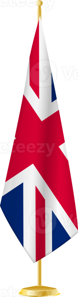 United Kingdom flag on a flag stand png