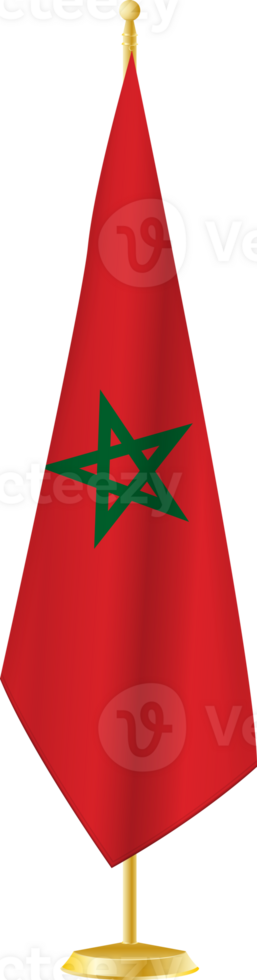 Morocco flag on a flag stand png