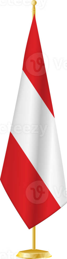Austria flag on a flag stand png