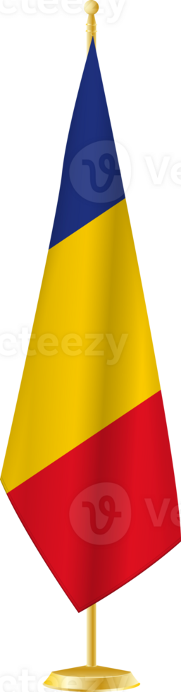 Romania flag on a flag stand png