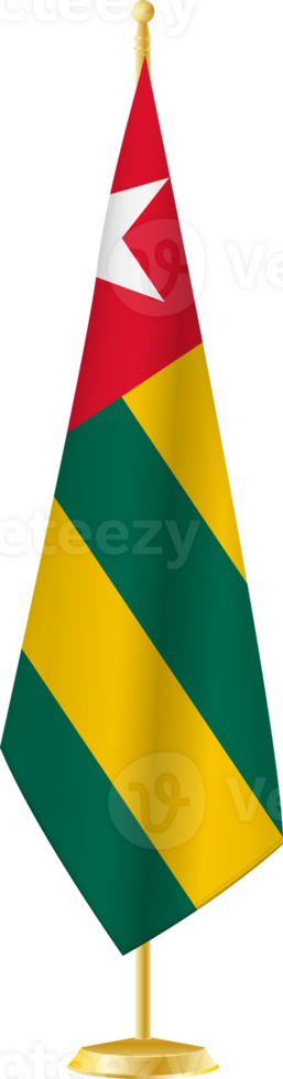 Togo flag on a flag stand png