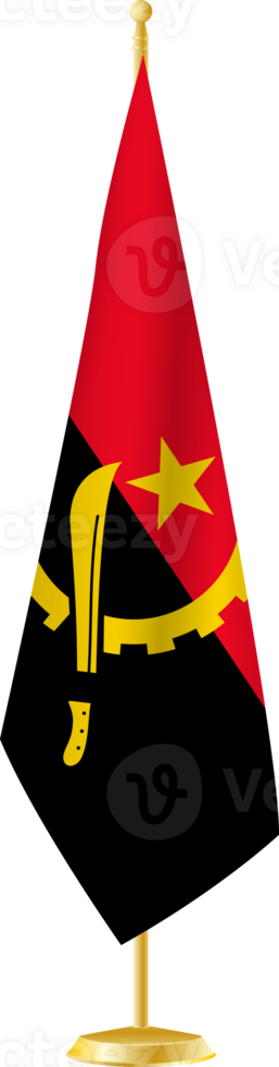 Angola flag on a flag stand png
