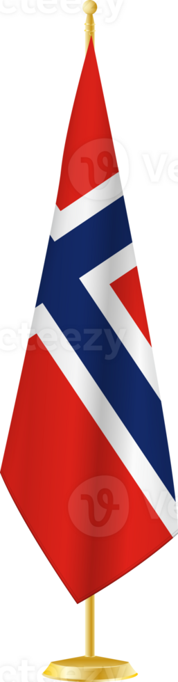 Norway flag on a flag stand png