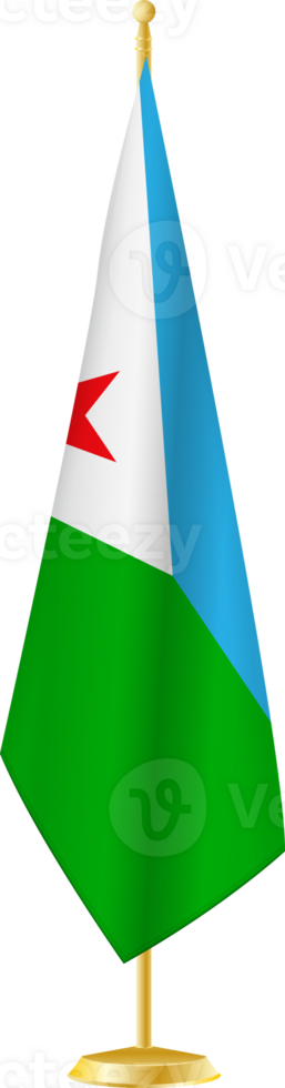 Djibouti flag on a flag stand png