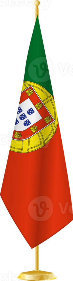 Portugal flag on a flag stand png
