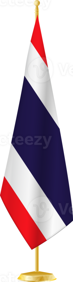 Thailand flag on a flag stand png