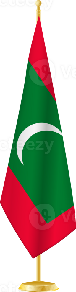 Maldives flag on a flag stand png