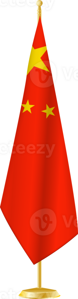 China flag on a flag stand png