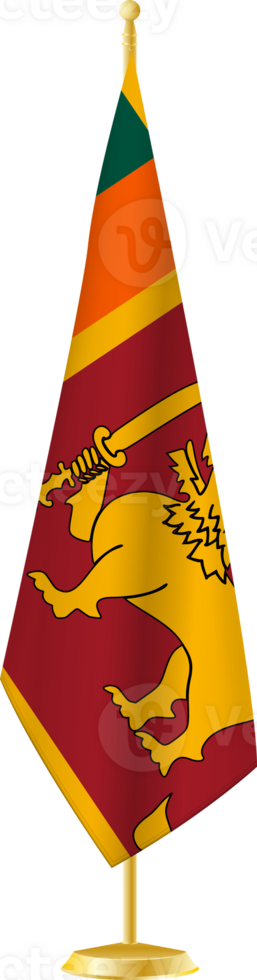 Sri Lanka flag on a flag stand png
