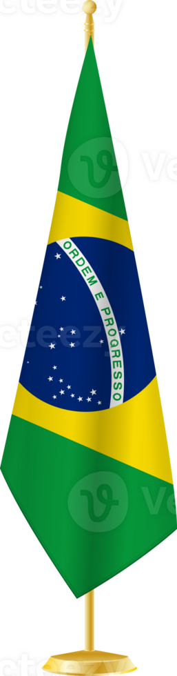 Brazil flag on a flag stand png