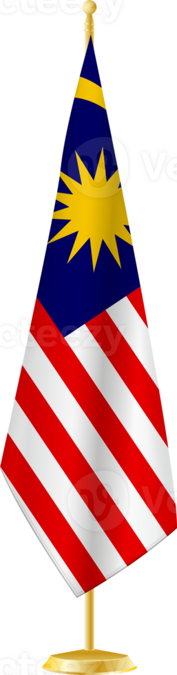 Malaysia flag on a flag stand png