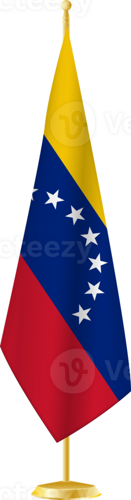 Venezuela flag on a flag stand png