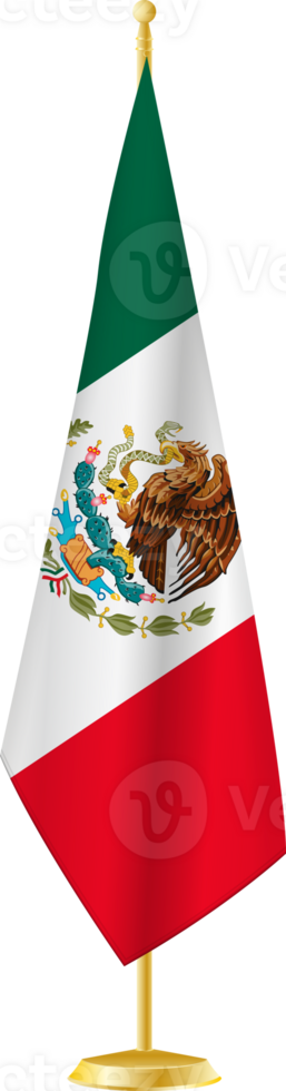 Mexico flag on a flag stand png