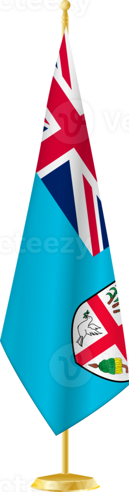 Fiji flag on a flag stand png