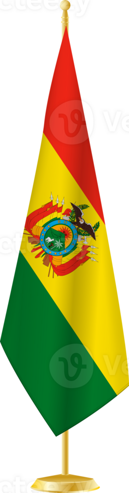 Bolivia flag on a flag stand png